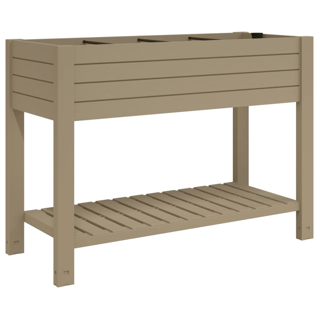 Povišena vrtna gredica svjetlosmeđa 110x45x79 cm polipropilen