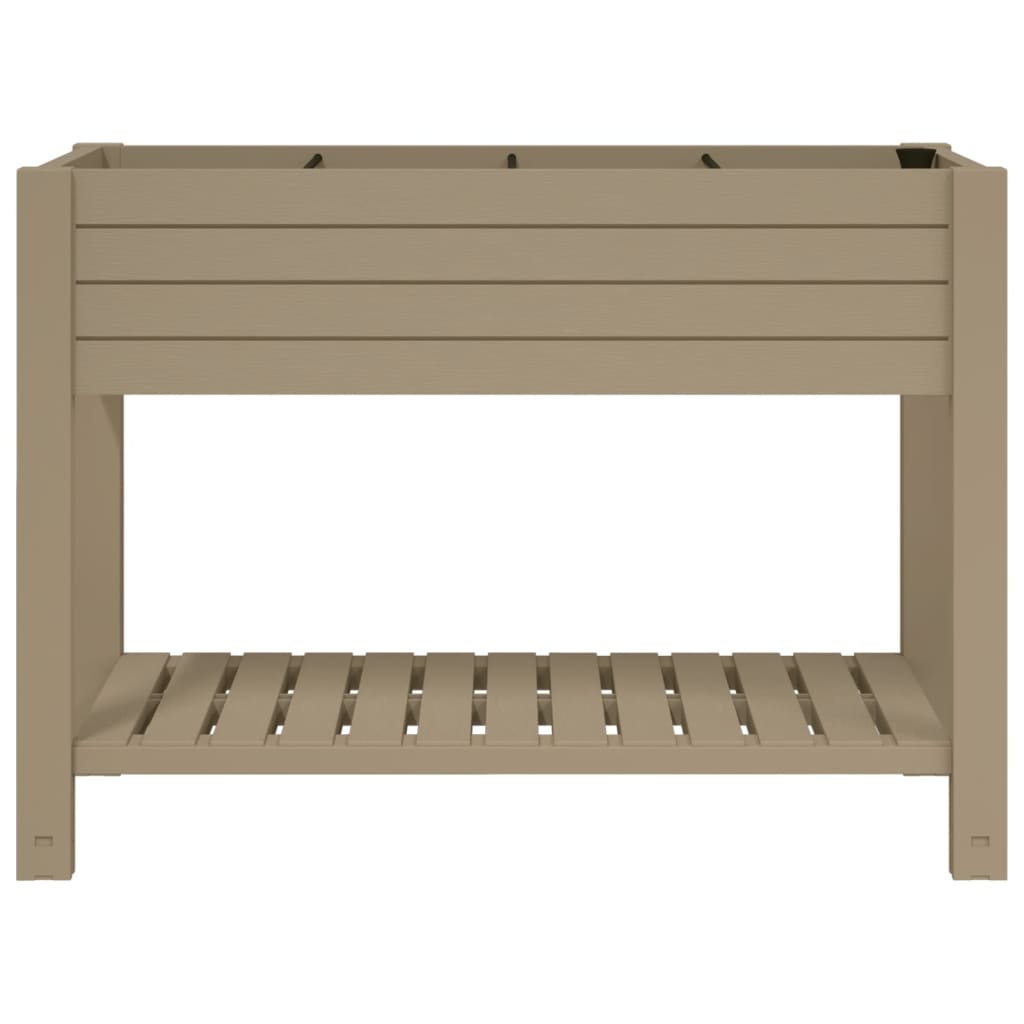 Povišena vrtna gredica svjetlosmeđa 110x45x79 cm polipropilen