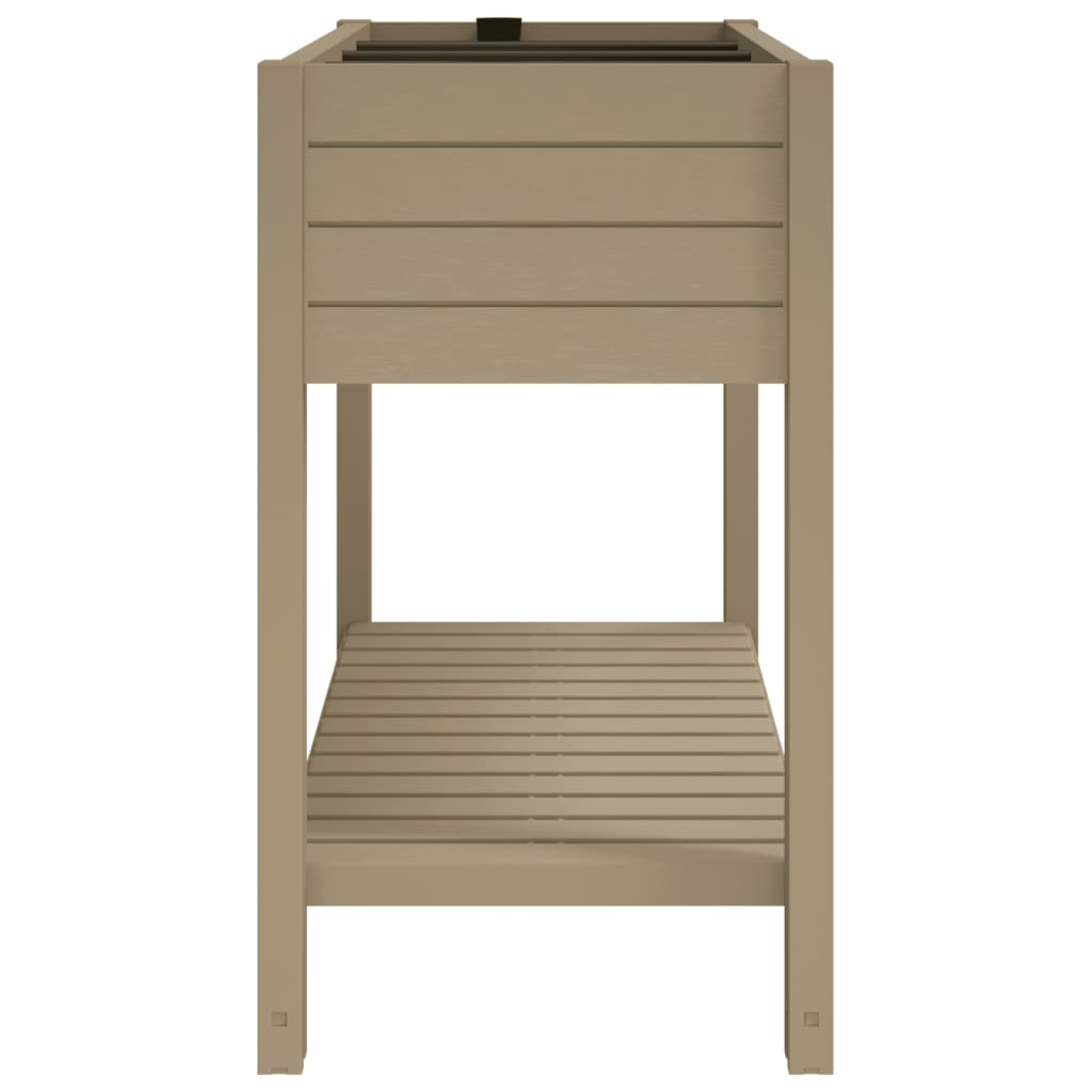 Povišena vrtna gredica svjetlosmeđa 110x45x79 cm polipropilen