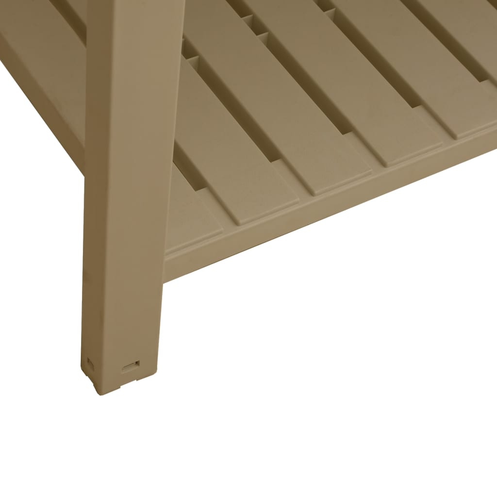 Povišena vrtna gredica svjetlosmeđa 110x45x79 cm polipropilen