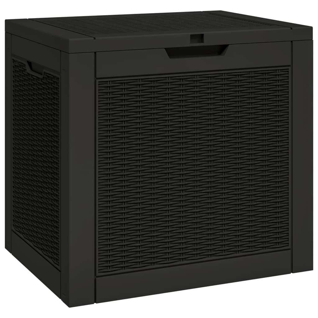 Vrtna kutija za pohranu crna 55,5 x 43 x 53 cm polipropilen