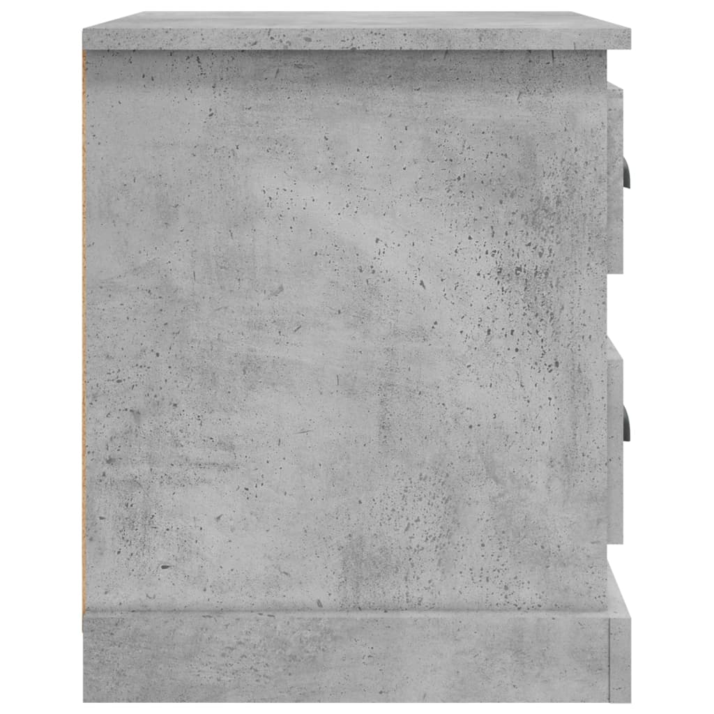 Noćni ormarići 2 kom boja betona 39x39x47,5cm konstruirano drvo