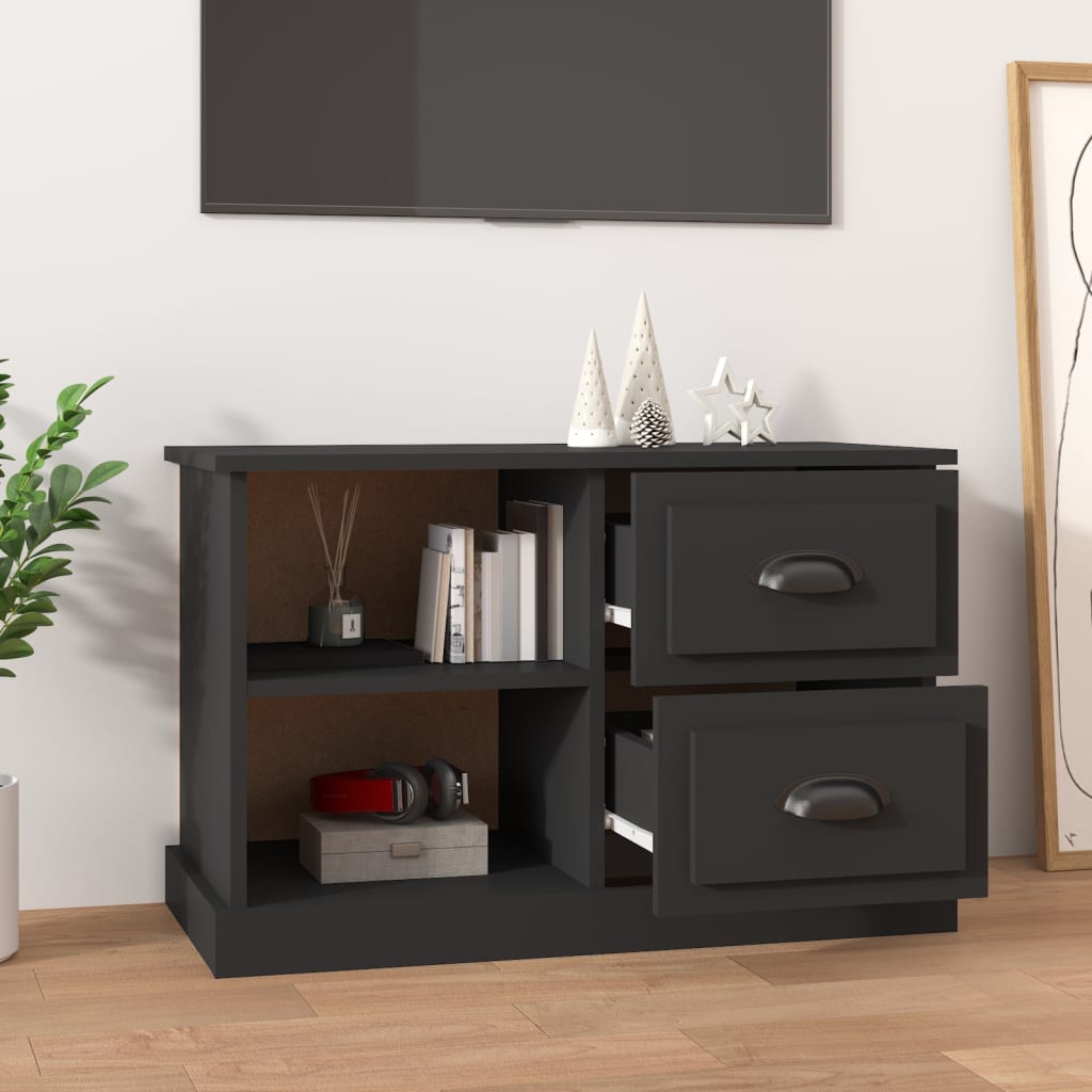 TV ormarić crni 73x35,5x47,5 cm od konstruiranog drva