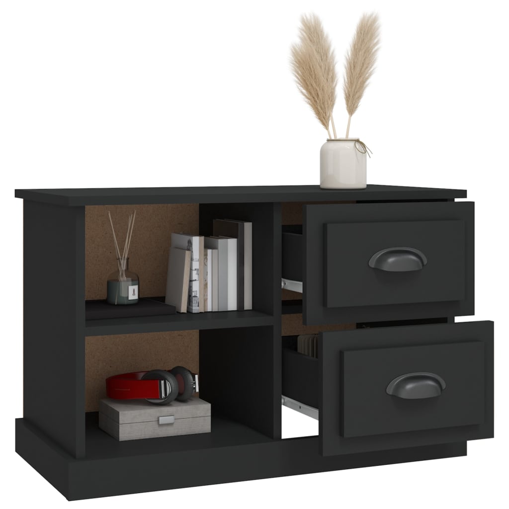 TV ormarić crni 73x35,5x47,5 cm od konstruiranog drva