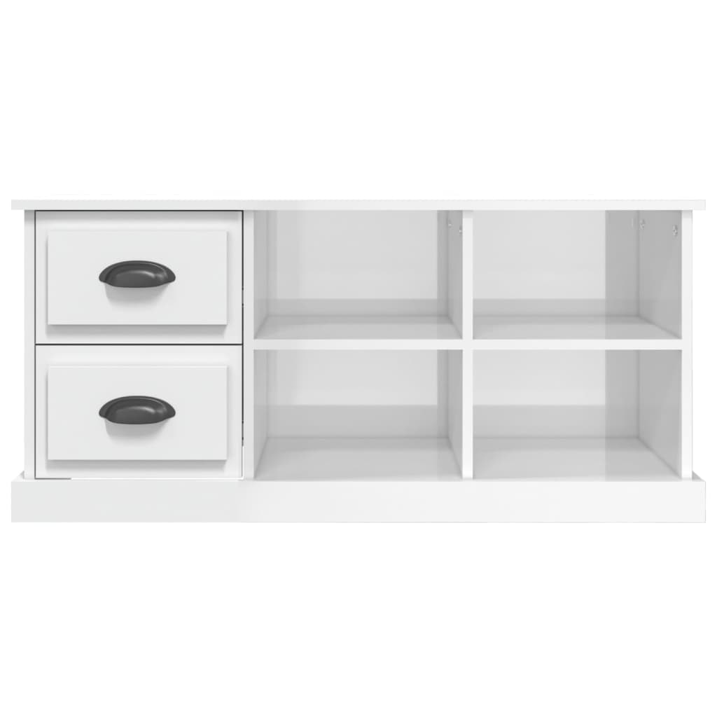 TV ormarić sjajni bijeli 102x35,5x47,5 cm konstruirano drvo