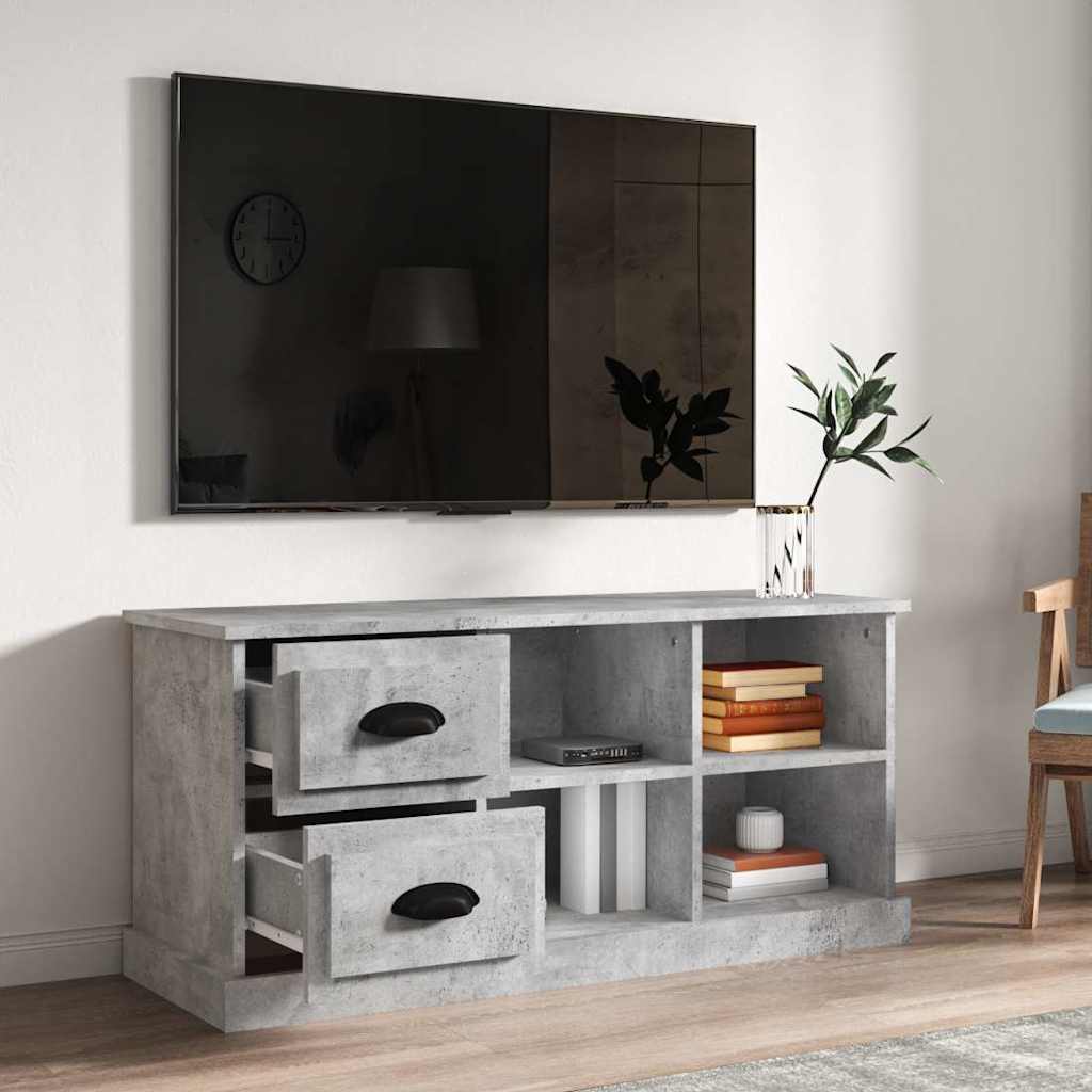TV ormarić boja betona 102x35,5x47,5 cm konstruirano drvo