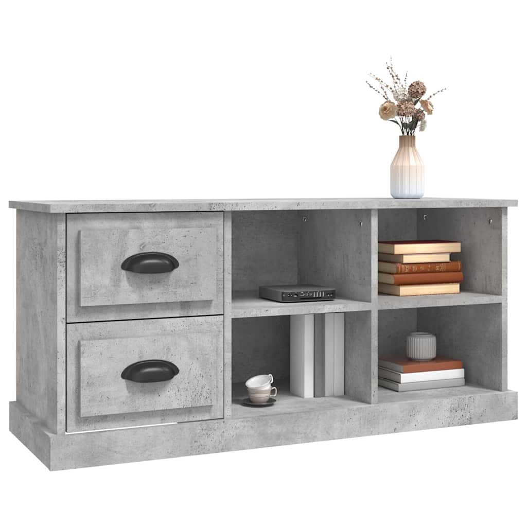 TV ormarić boja betona 102x35,5x47,5 cm konstruirano drvo