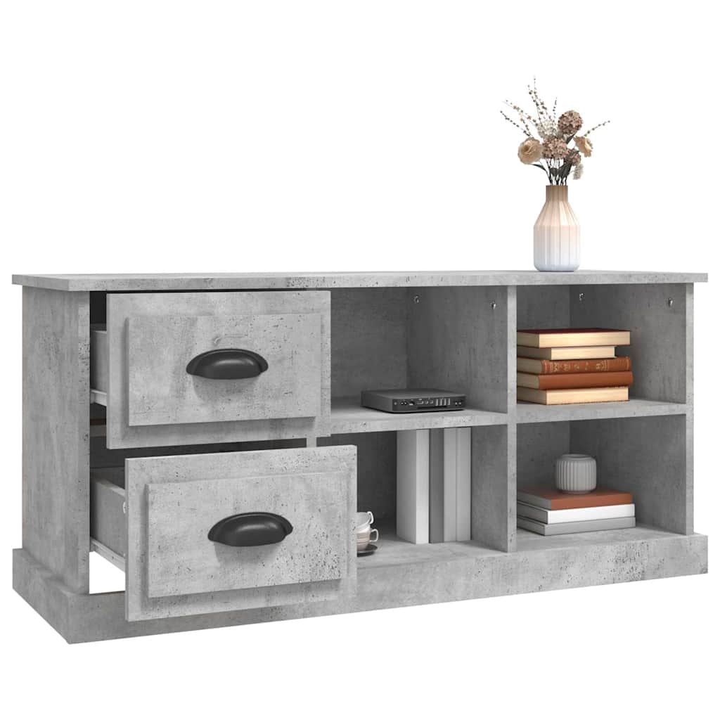 TV ormarić boja betona 102x35,5x47,5 cm konstruirano drvo
