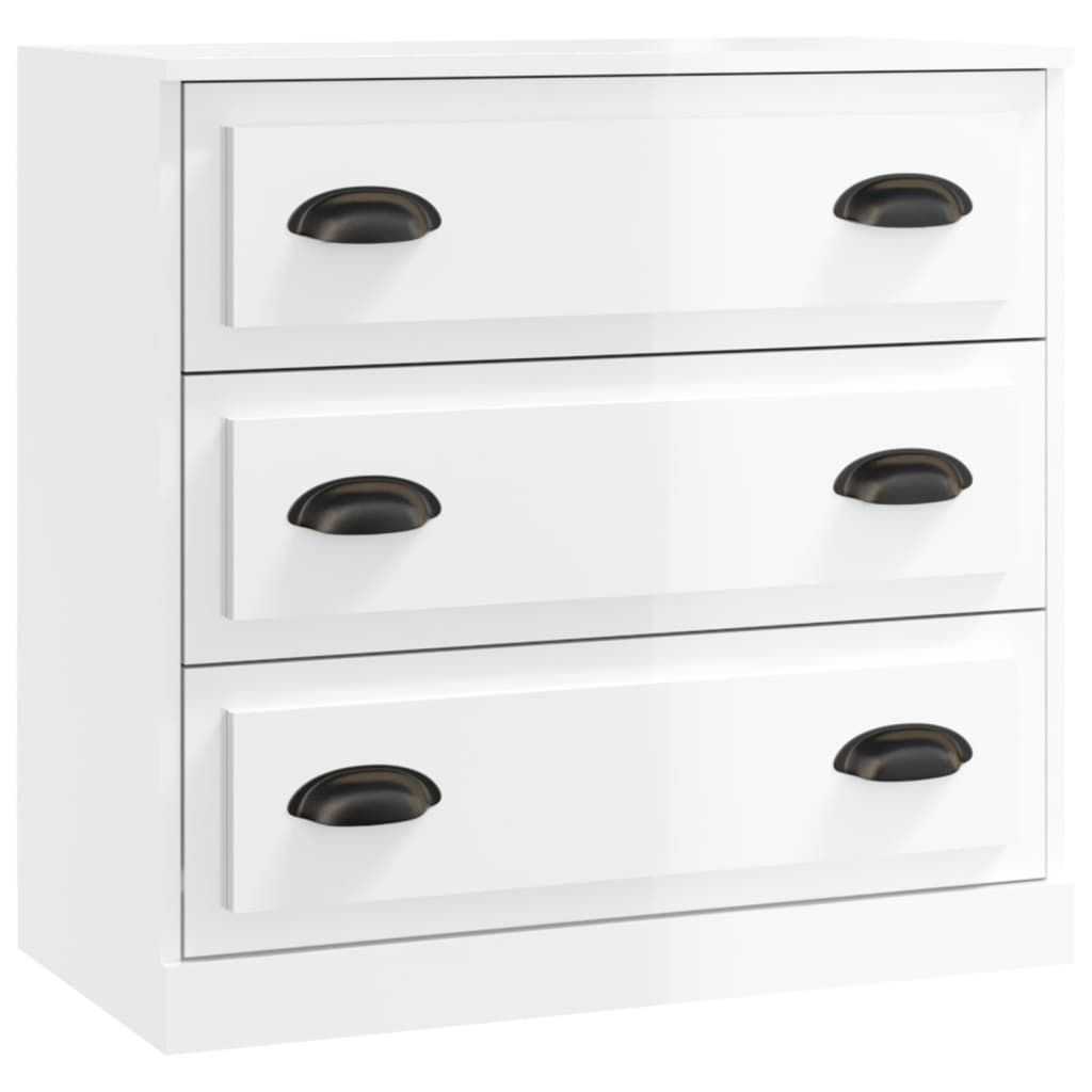 Komoda sjajna bijela 70x35,5x67,5 cm od konstruiranog drva