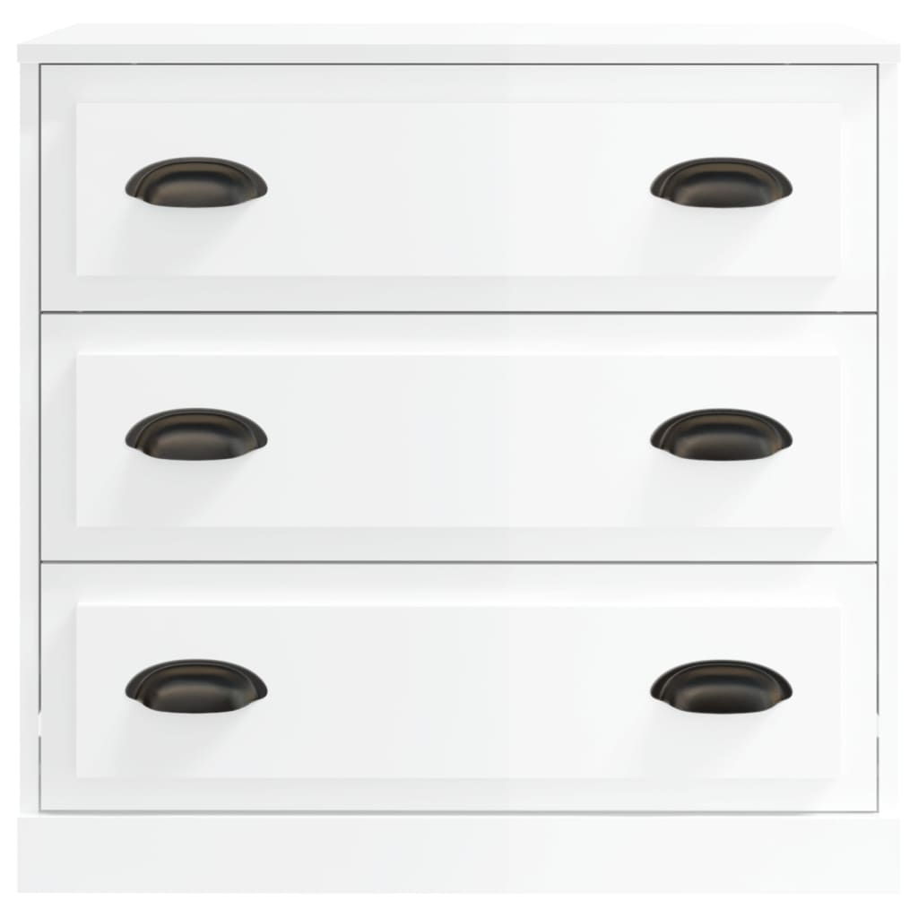 Komoda sjajna bijela 70x35,5x67,5 cm od konstruiranog drva