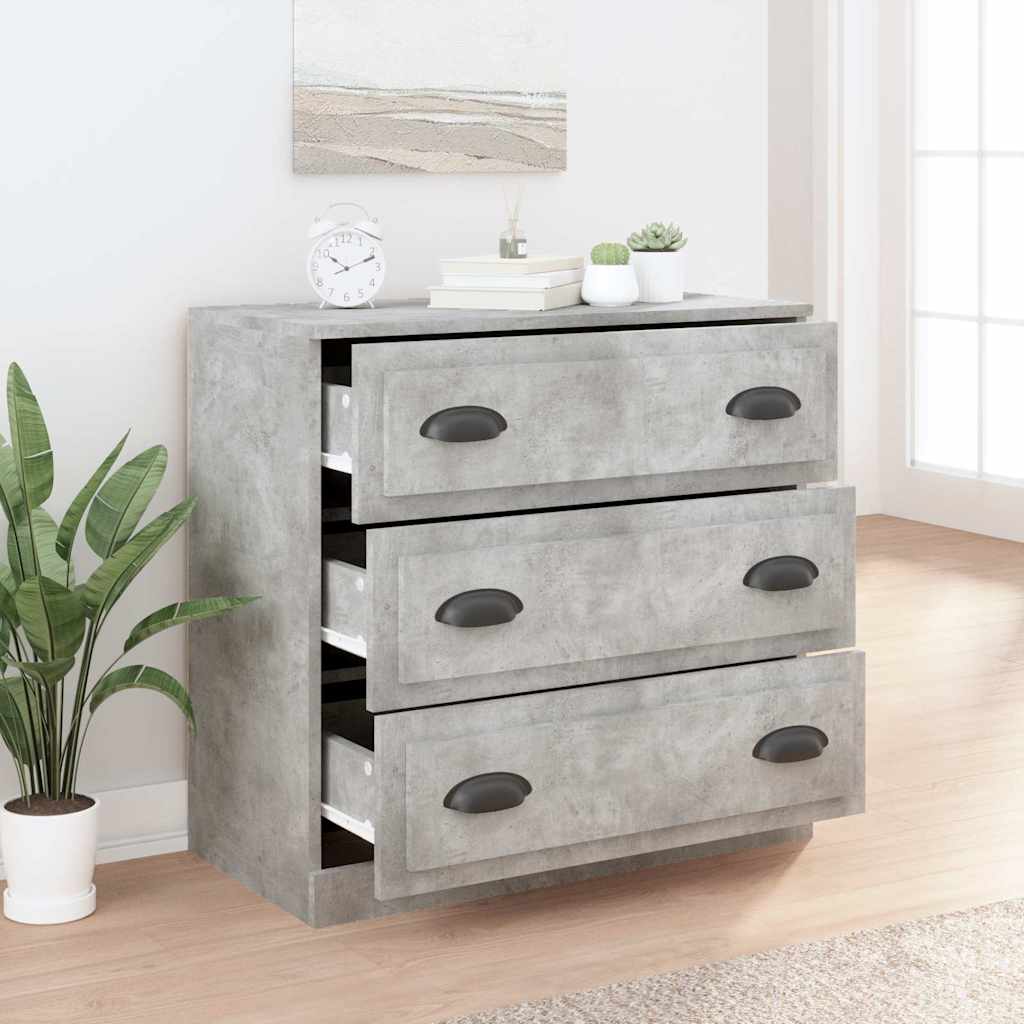 Komoda siva boja betona 70x35,5x67,5 cm od konstruiranog drva