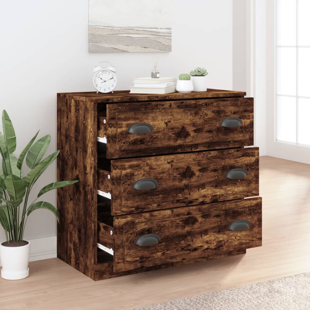 Komoda boja dimljenog hrasta 70x35,5x67,5 cm konstruirano drvo
