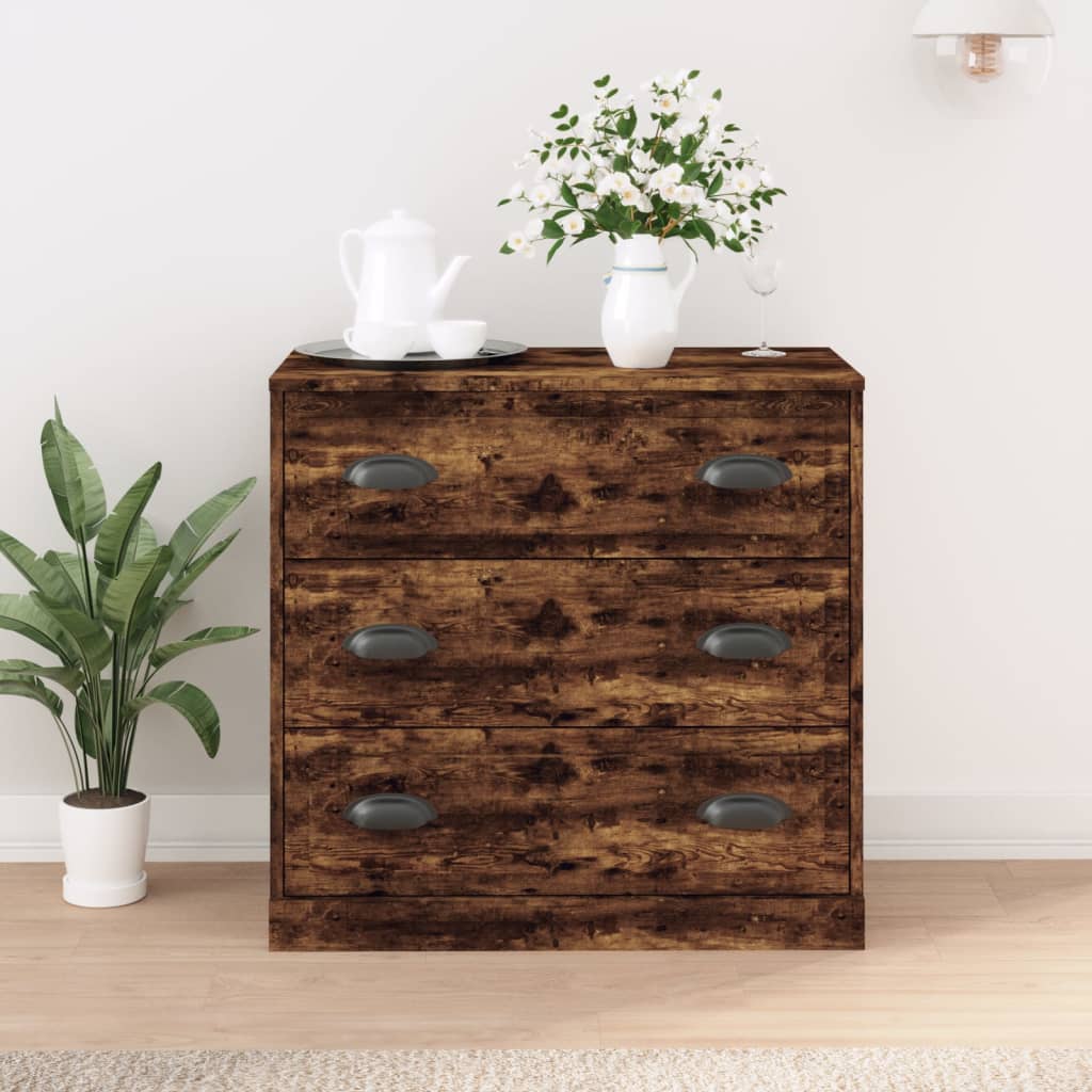 Komoda boja dimljenog hrasta 70x35,5x67,5 cm konstruirano drvo