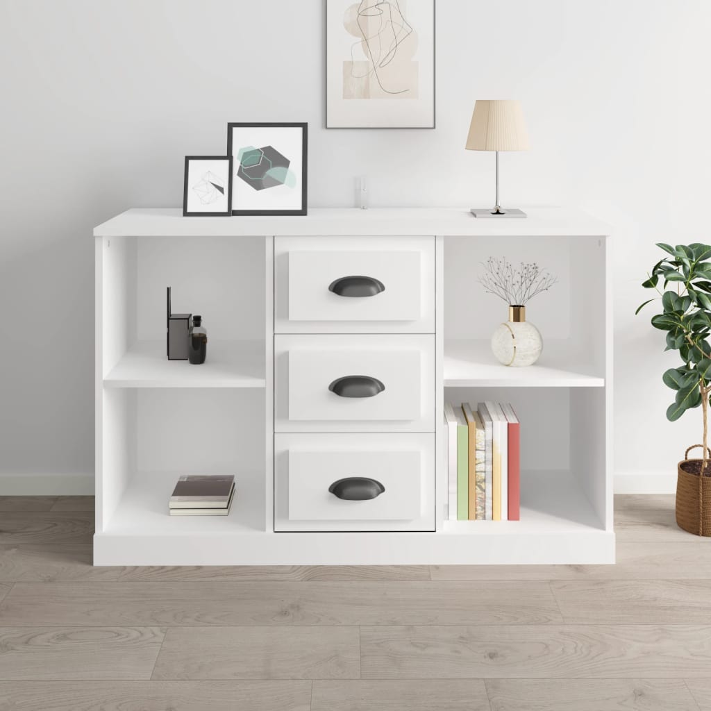 Komoda sjajna bijela 104,5x35,5x67,5 cm od konstruiranog drva