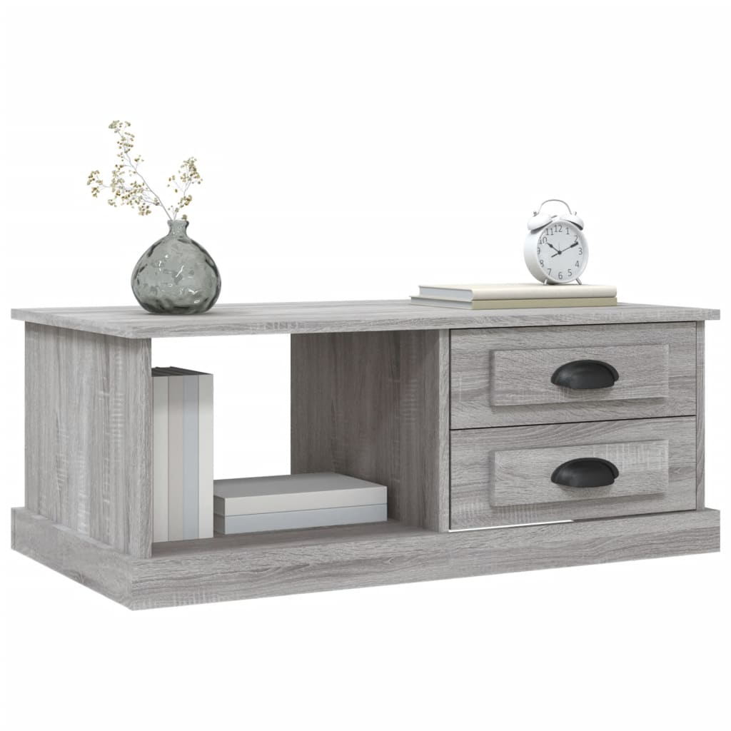 Stolić za kavu boja sivog hrasta 90x50x35 cm konstruirano drvo