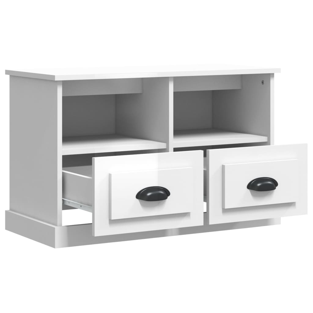 TV ormarić sjajni bijeli 80x35x50 cm od konstruiranog drva
