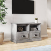 TV ormarić boja betona 80x35x50 cm konstruirano drvo