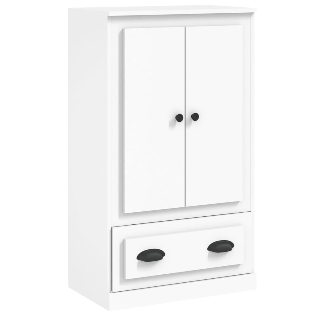 Visoka komoda bijela 60 x 35,5 x 103,5 cm od konstruiranog drva