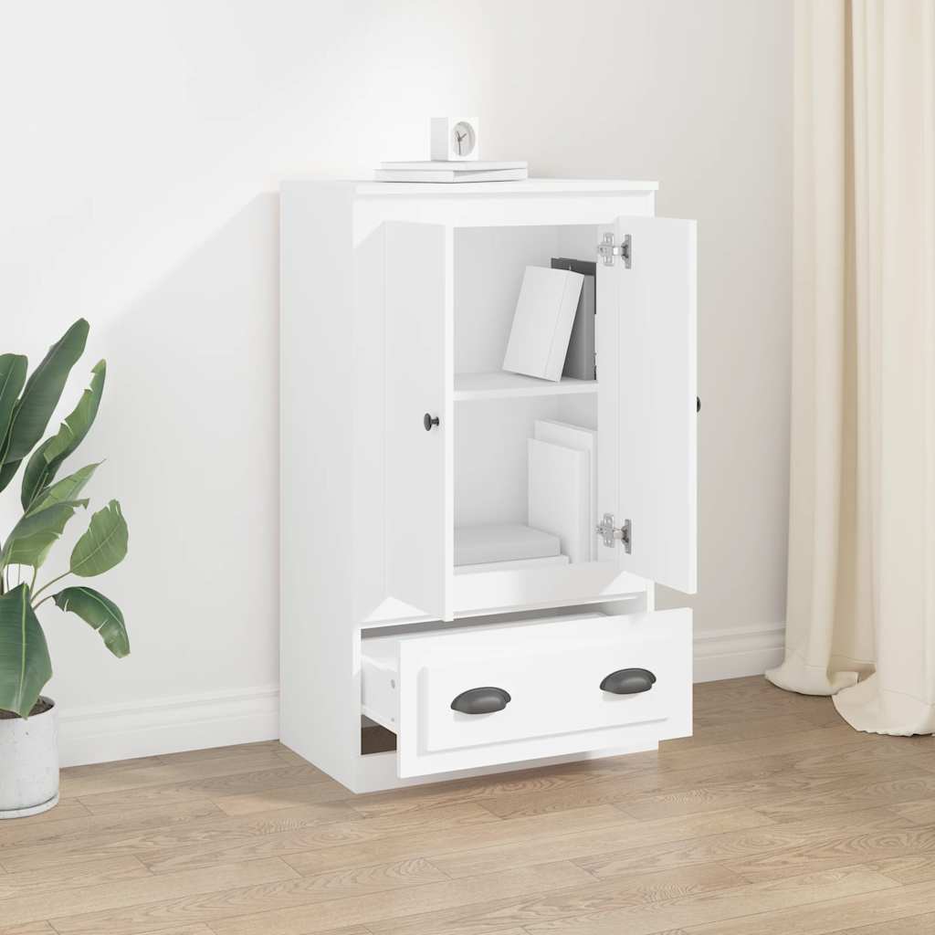 Visoka komoda bijela 60 x 35,5 x 103,5 cm od konstruiranog drva