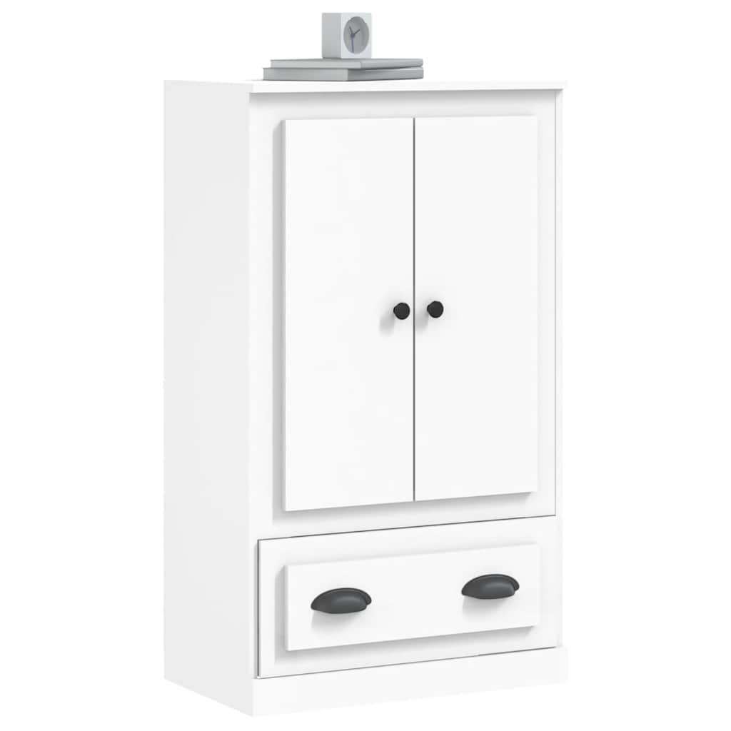 Visoka komoda bijela 60 x 35,5 x 103,5 cm od konstruiranog drva