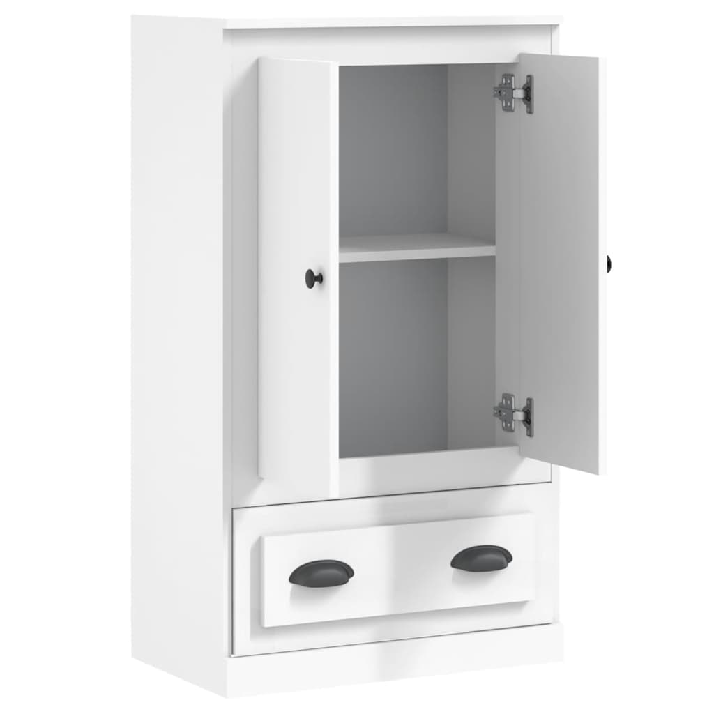 Visoka komoda bijela 60 x 35,5 x 103,5 cm od konstruiranog drva