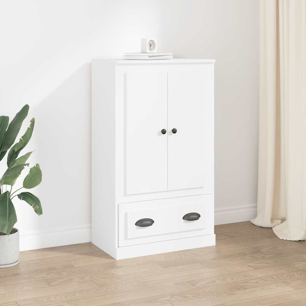 Visoka komoda bijela 60 x 35,5 x 103,5 cm od konstruiranog drva