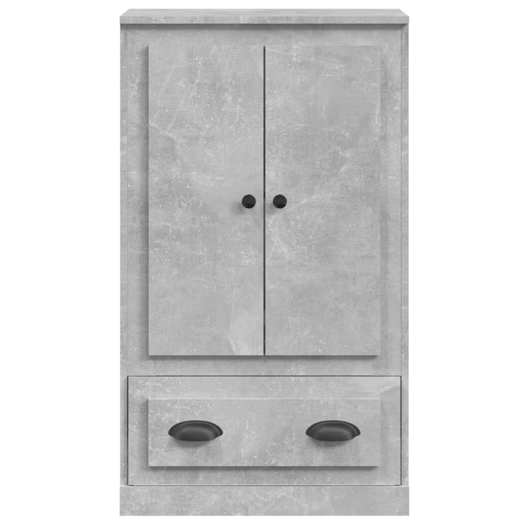 Visoka komoda siva betona 60x35,5x103,5 cm konstruiranog drva