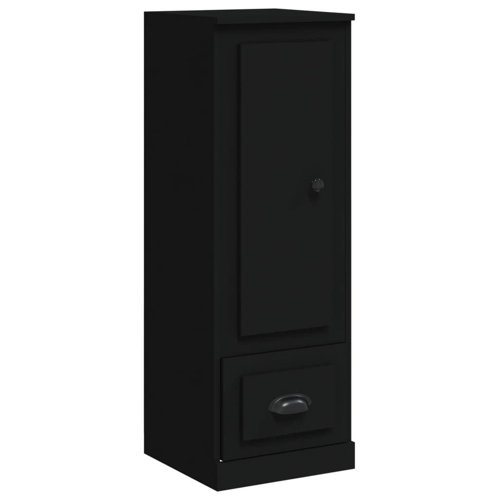 Visoka crna 36x35,5x103,5 cm konstruirano drvo
