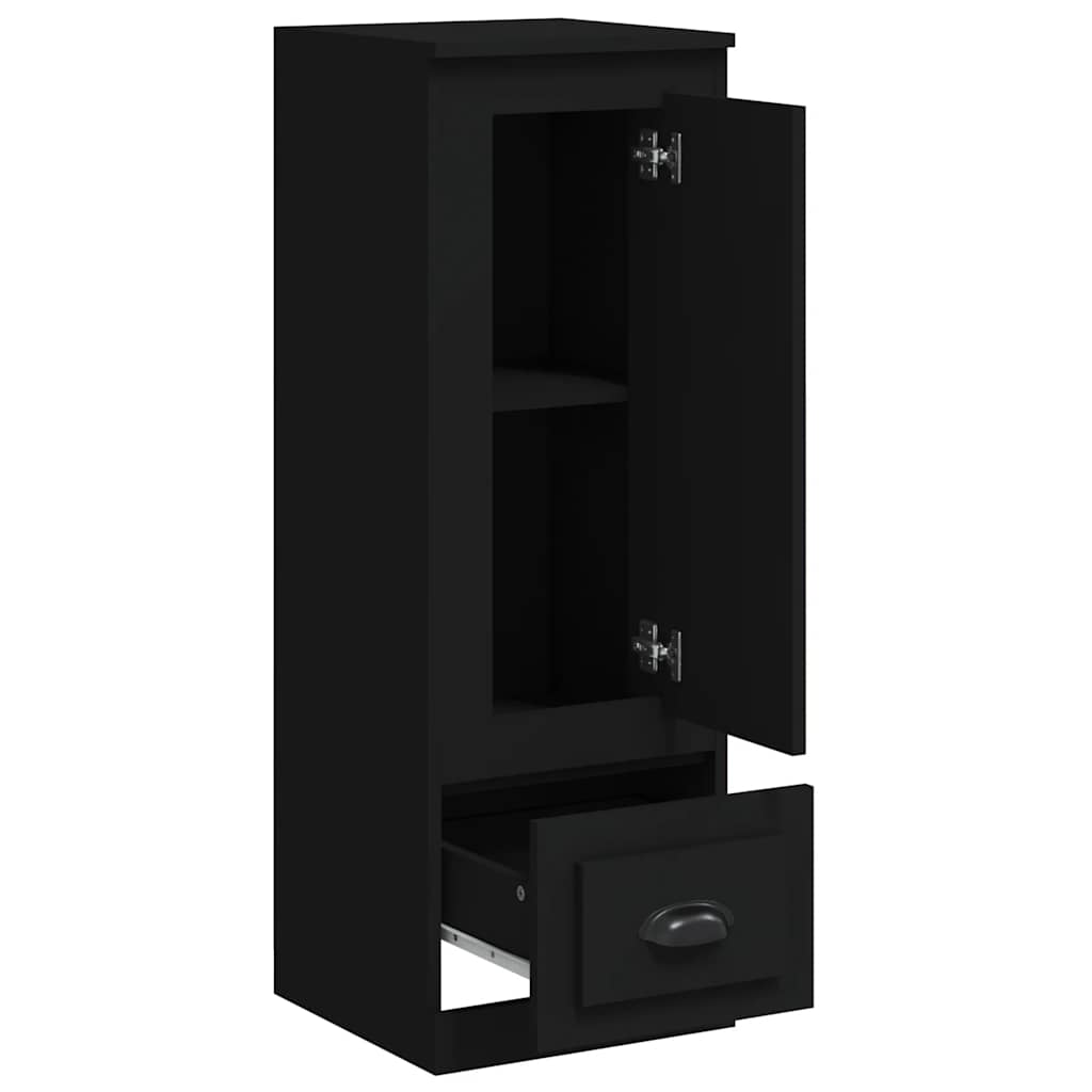 Visoka crna 36x35,5x103,5 cm konstruirano drvo