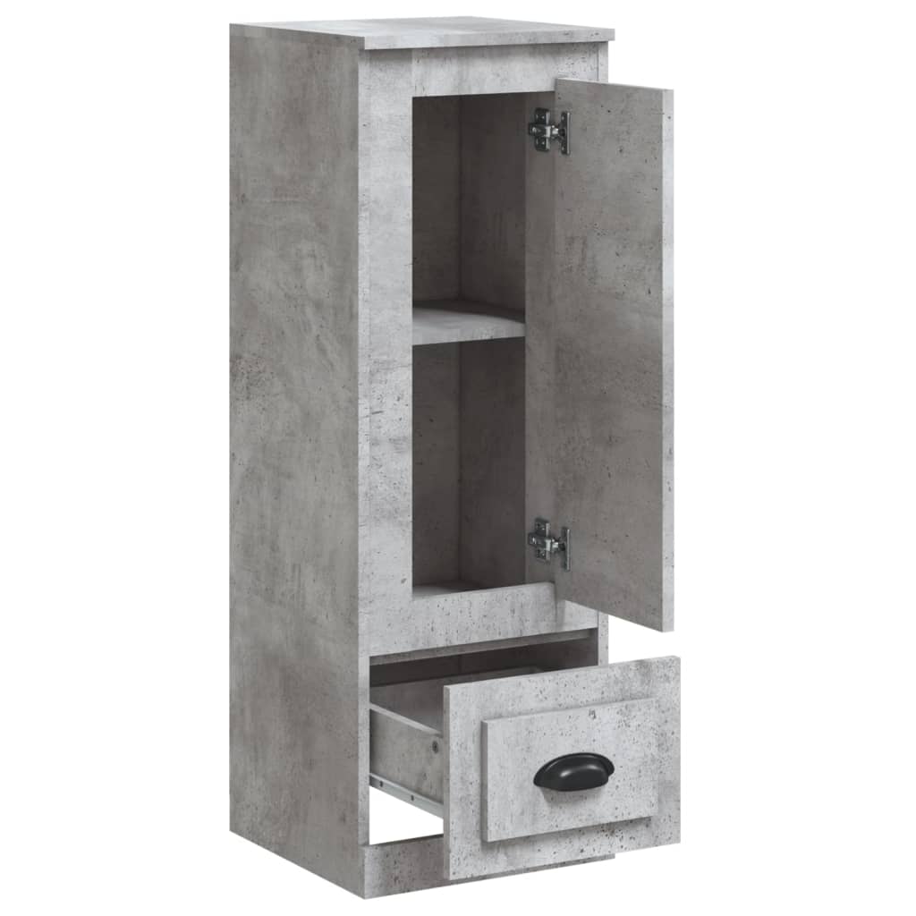 Visoka komoda siva betona 36x35,5x103,5cm od konstruiranog drva