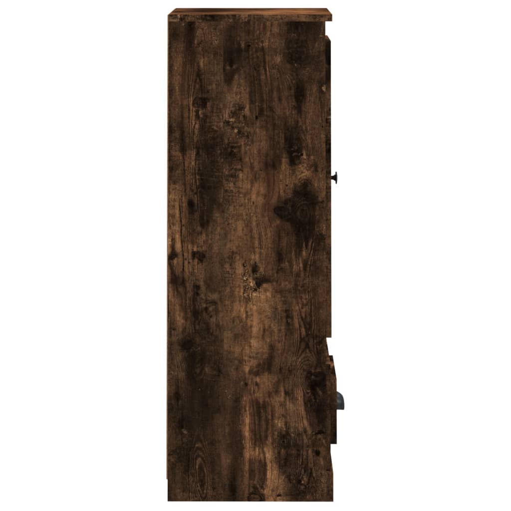 Visoka komoda boja hrasta 36x35,5x103,5 cm konstruirano drvo