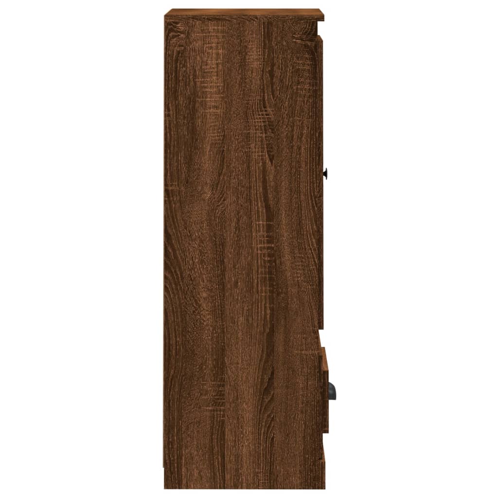 Visoka komoda boja hrasta 36x35,5x103,5 cm konstruiranog drva