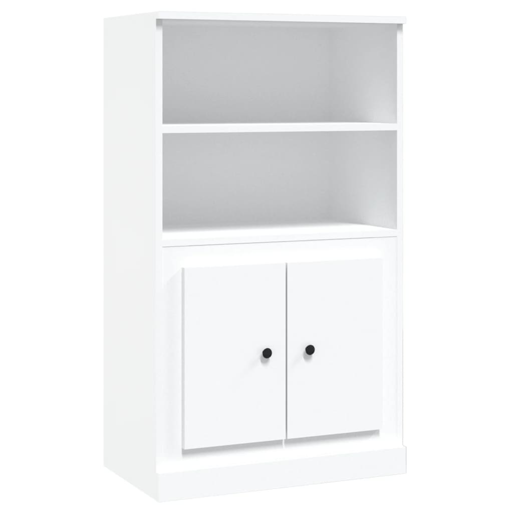 Visoka komoda bijela 60 x 35,5 x 103,5 cm od konstruiranog drva