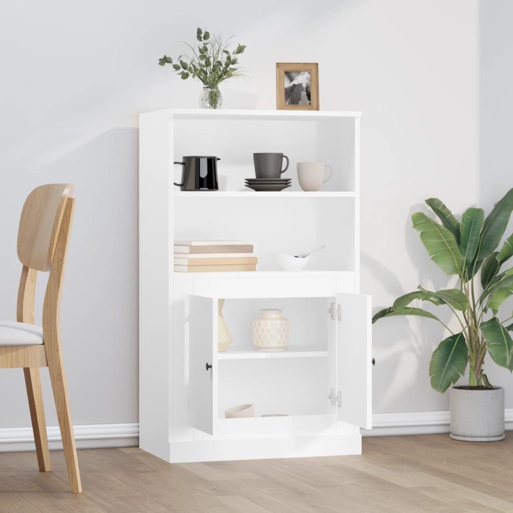 Visoka komoda bijela 60 x 35,5 x 103,5 cm od konstruiranog drva