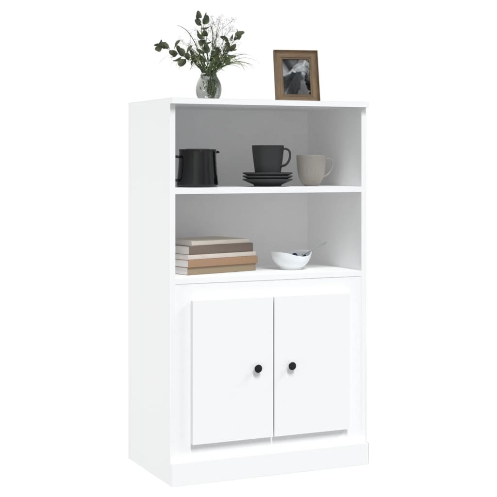 Visoka komoda bijela 60 x 35,5 x 103,5 cm od konstruiranog drva