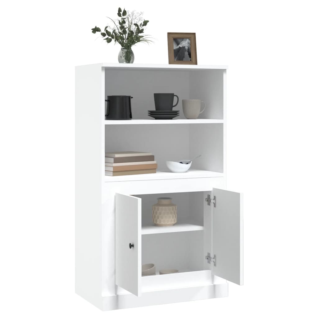 Visoka komoda bijela 60 x 35,5 x 103,5 cm od konstruiranog drva