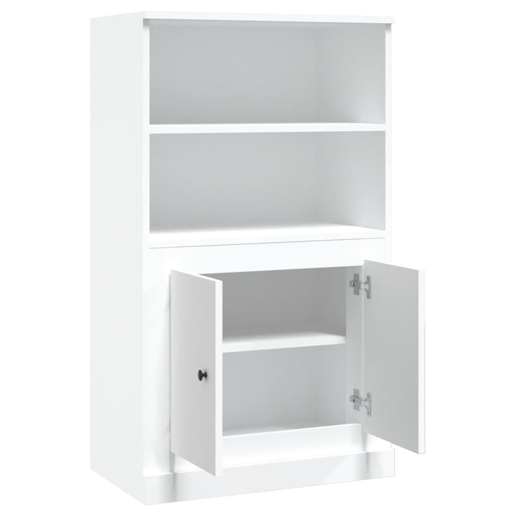 Visoka komoda bijela 60 x 35,5 x 103,5 cm od konstruiranog drva