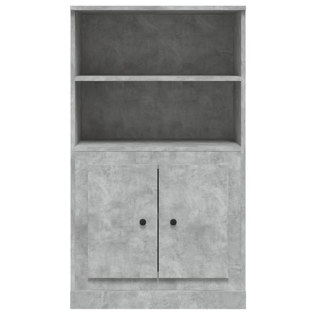 Visoka komoda siva betona 60x35,5x103,5 cm konstruiranog drva