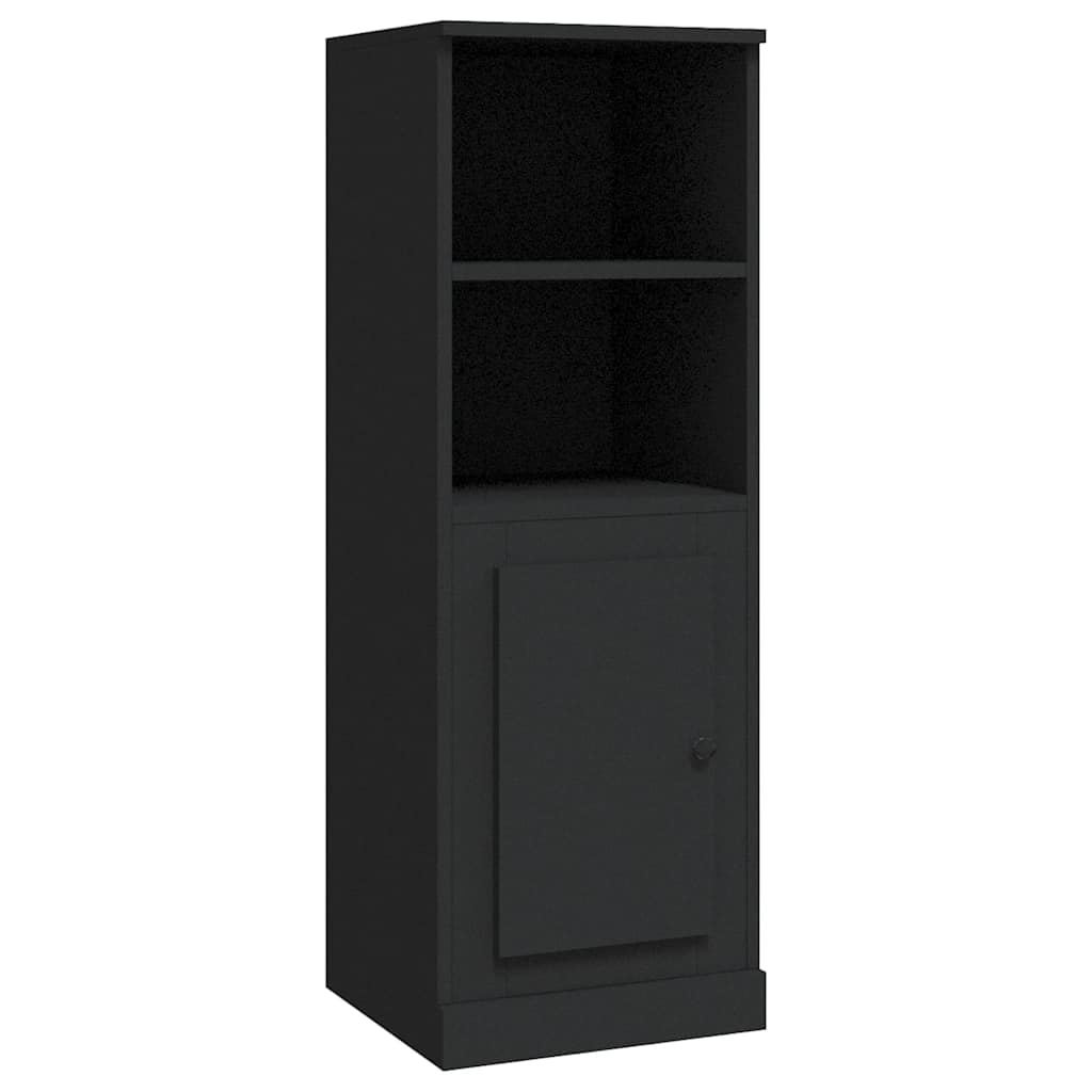 Visoka crna 36x35,5x103,5 cm konstruirano drvo