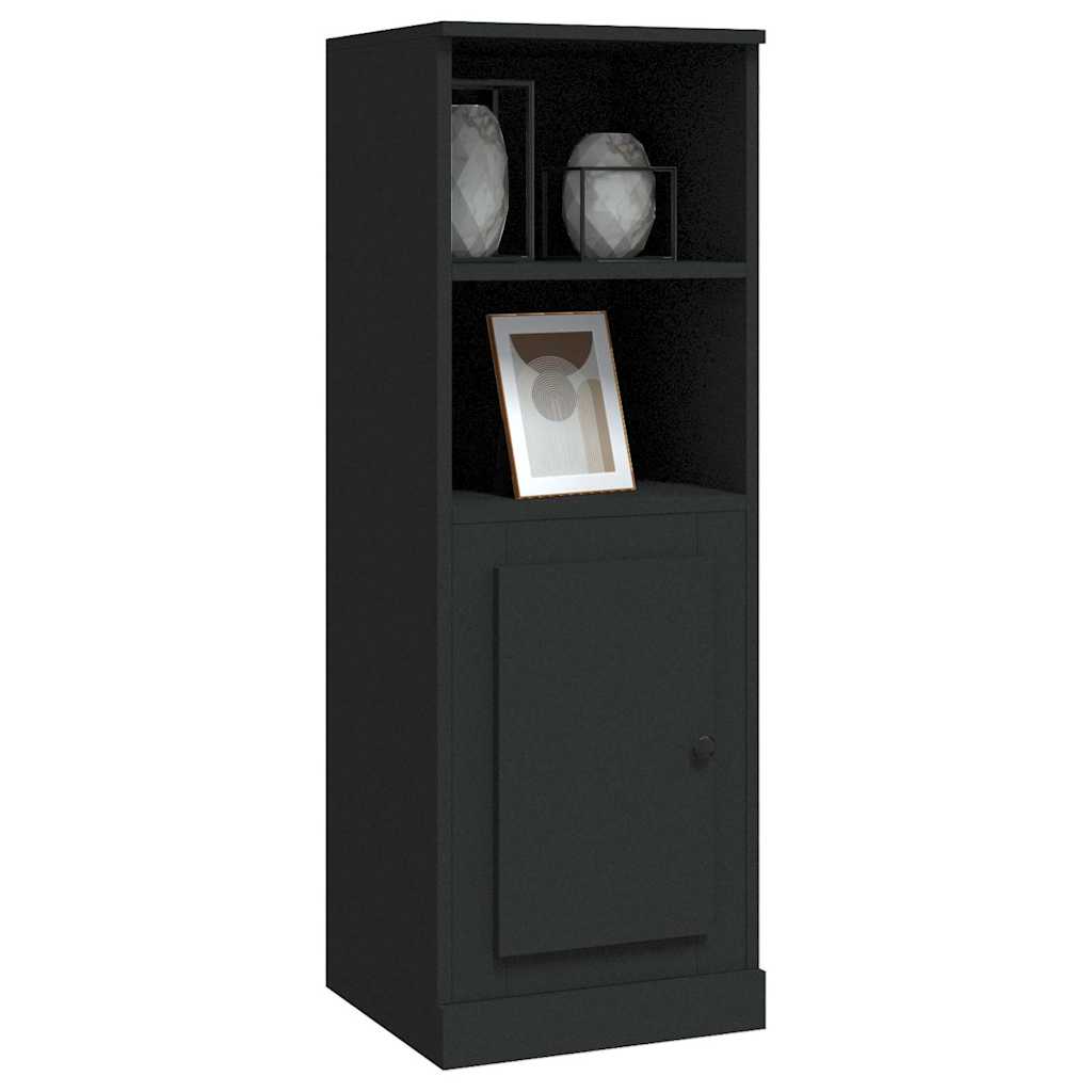 Visoka crna 36x35,5x103,5 cm konstruirano drvo