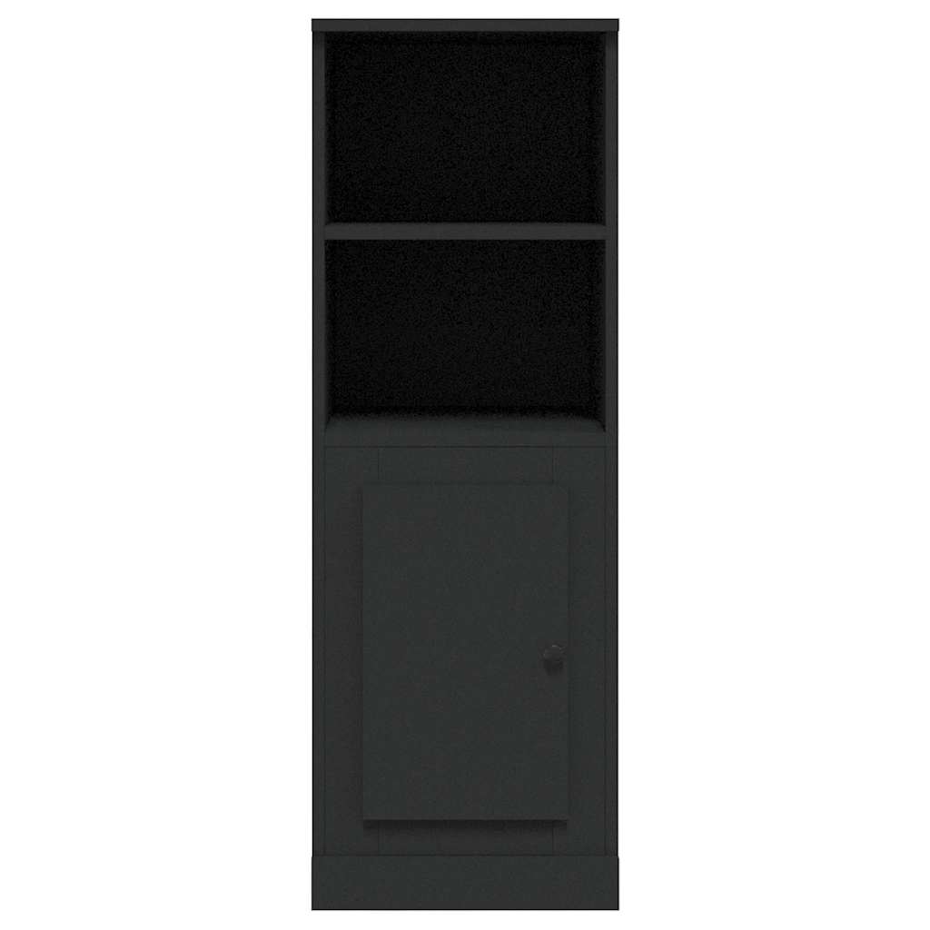 Visoka crna 36x35,5x103,5 cm konstruirano drvo