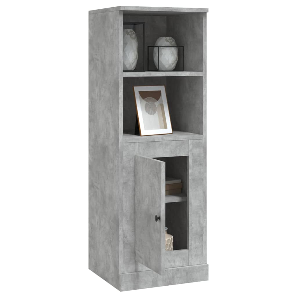 Visoka komoda siva betona 36x35,5x103,5cm od konstruiranog drva