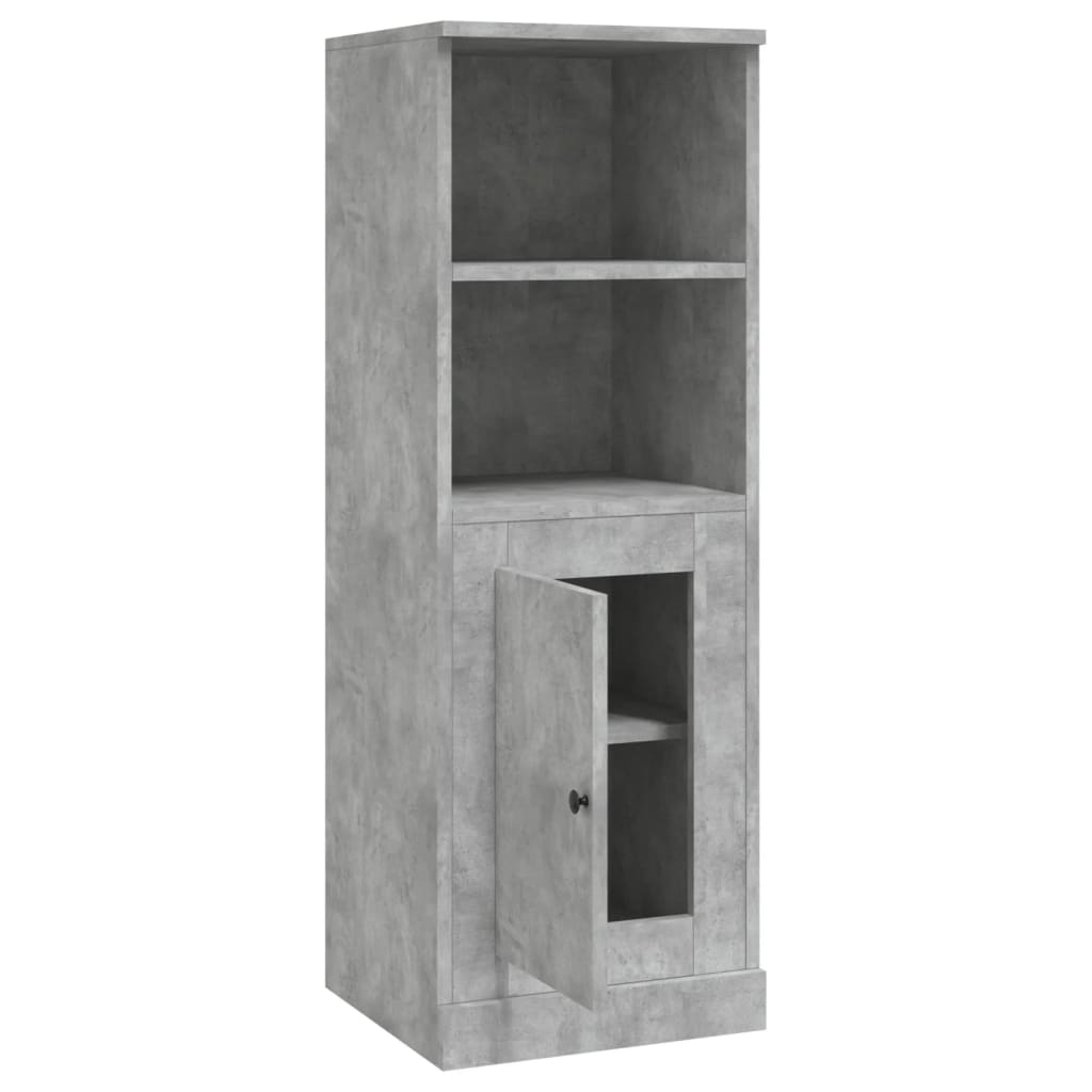 Visoka komoda siva betona 36x35,5x103,5cm od konstruiranog drva