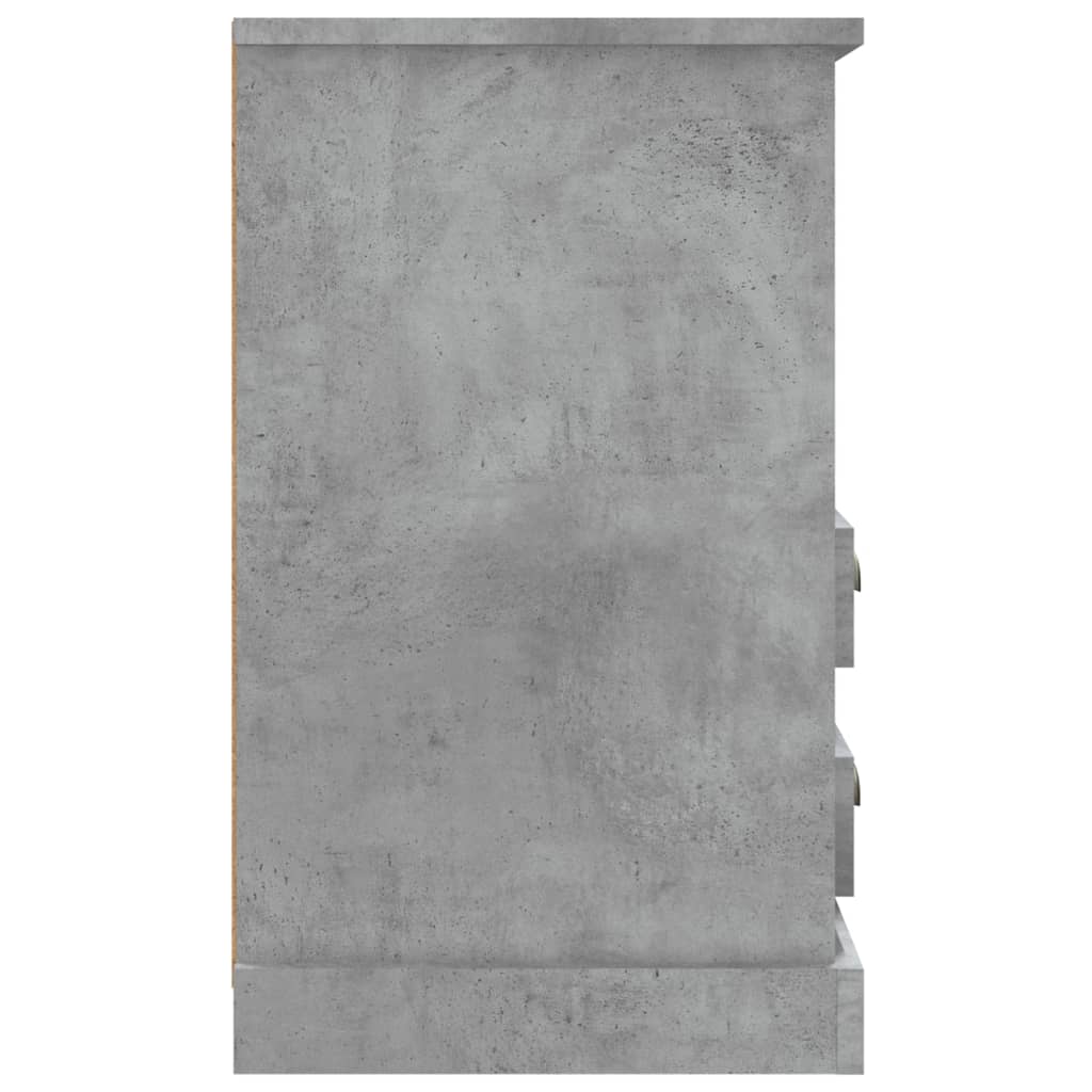 Noćni ormarići 2 kom siva boja betona 43x36x60 cm