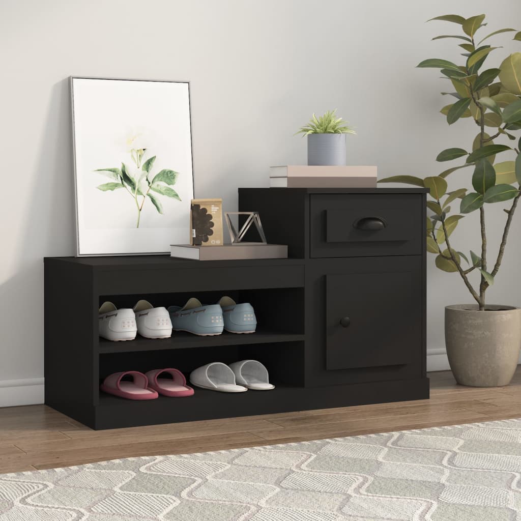 Ormarić za cipele crni 100 x 42 x 60 cm od konstruiranog drva