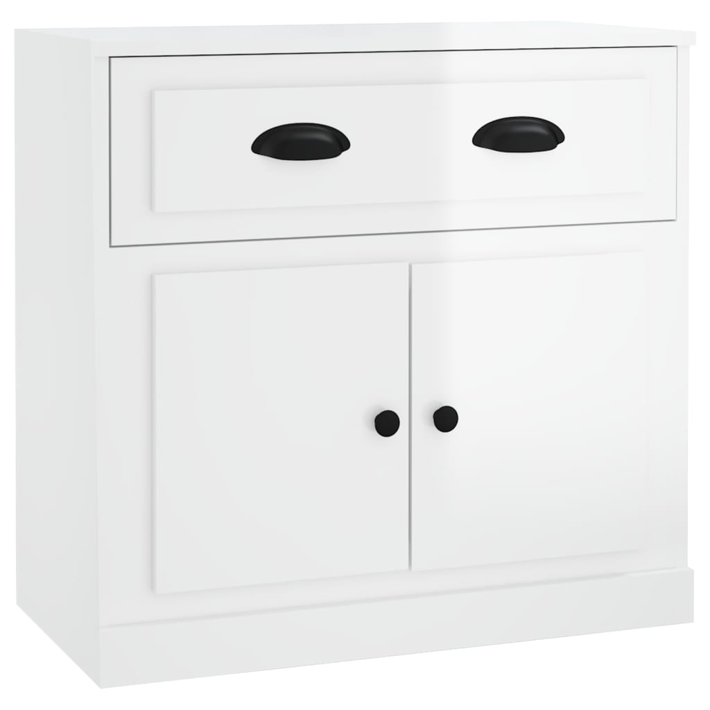 Komoda sjajna bijela 70x35,5x67,5 cm od konstruiranog drva
