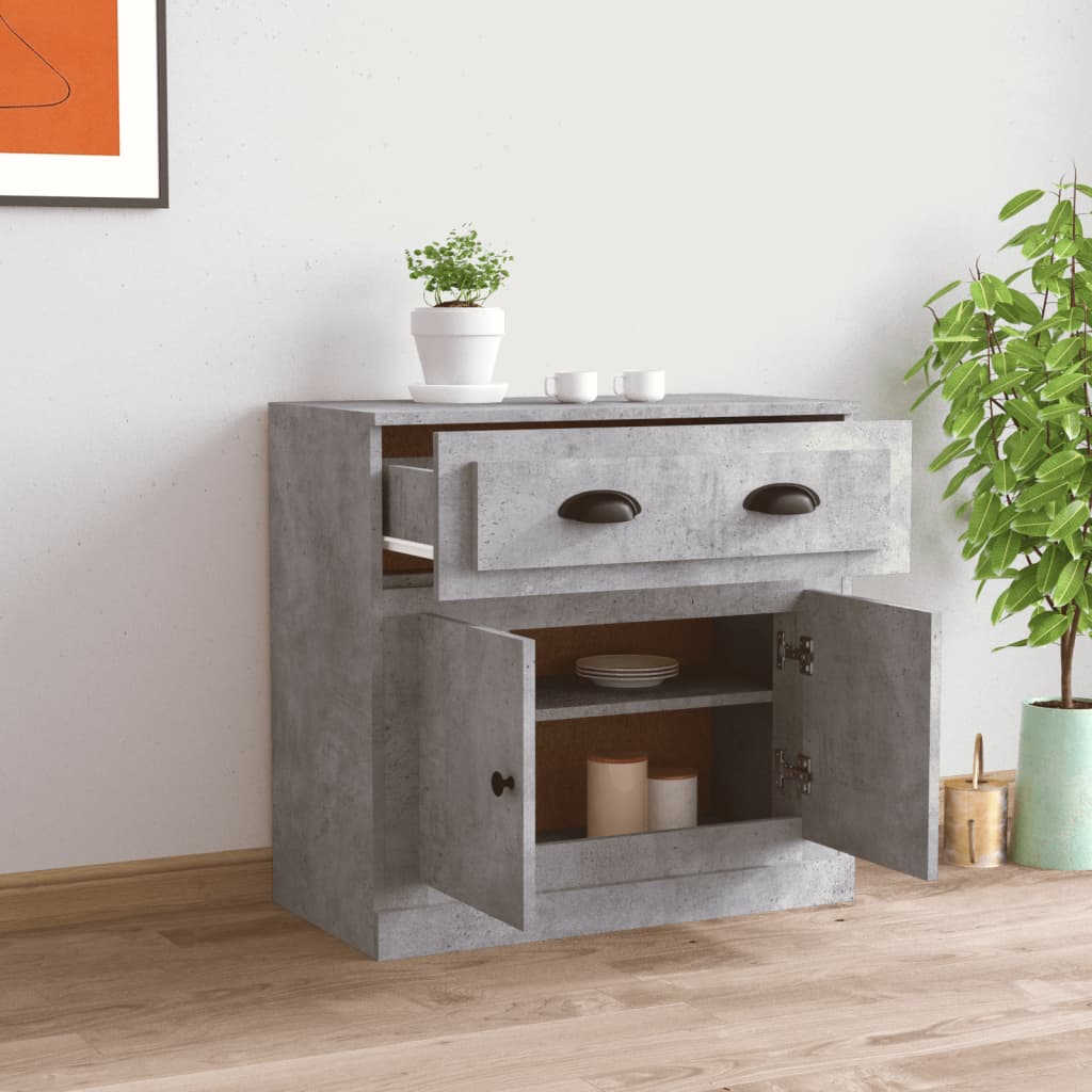 Komoda siva boja betona 70x35,5x67,5 cm od konstruiranog drva