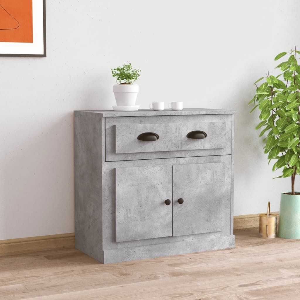 Komoda siva boja betona 70x35,5x67,5 cm od konstruiranog drva