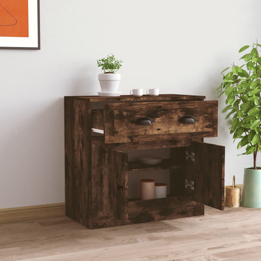 Komoda boja dimljenog hrasta 70x35,5x67,5 cm konstruirano drvo
