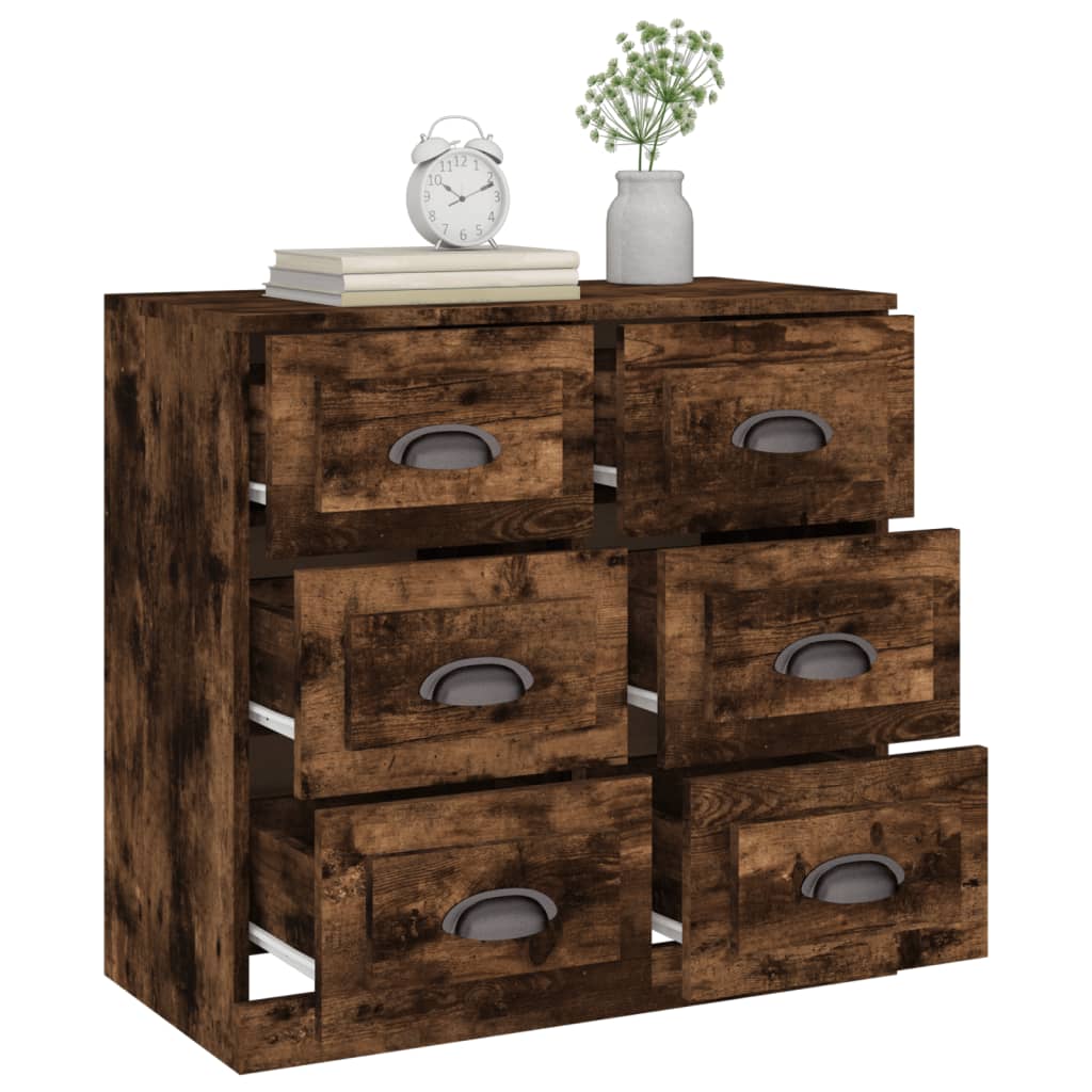 Komoda boja dimljenog hrasta 70x35,5x67,5 cm konstruirano drvo